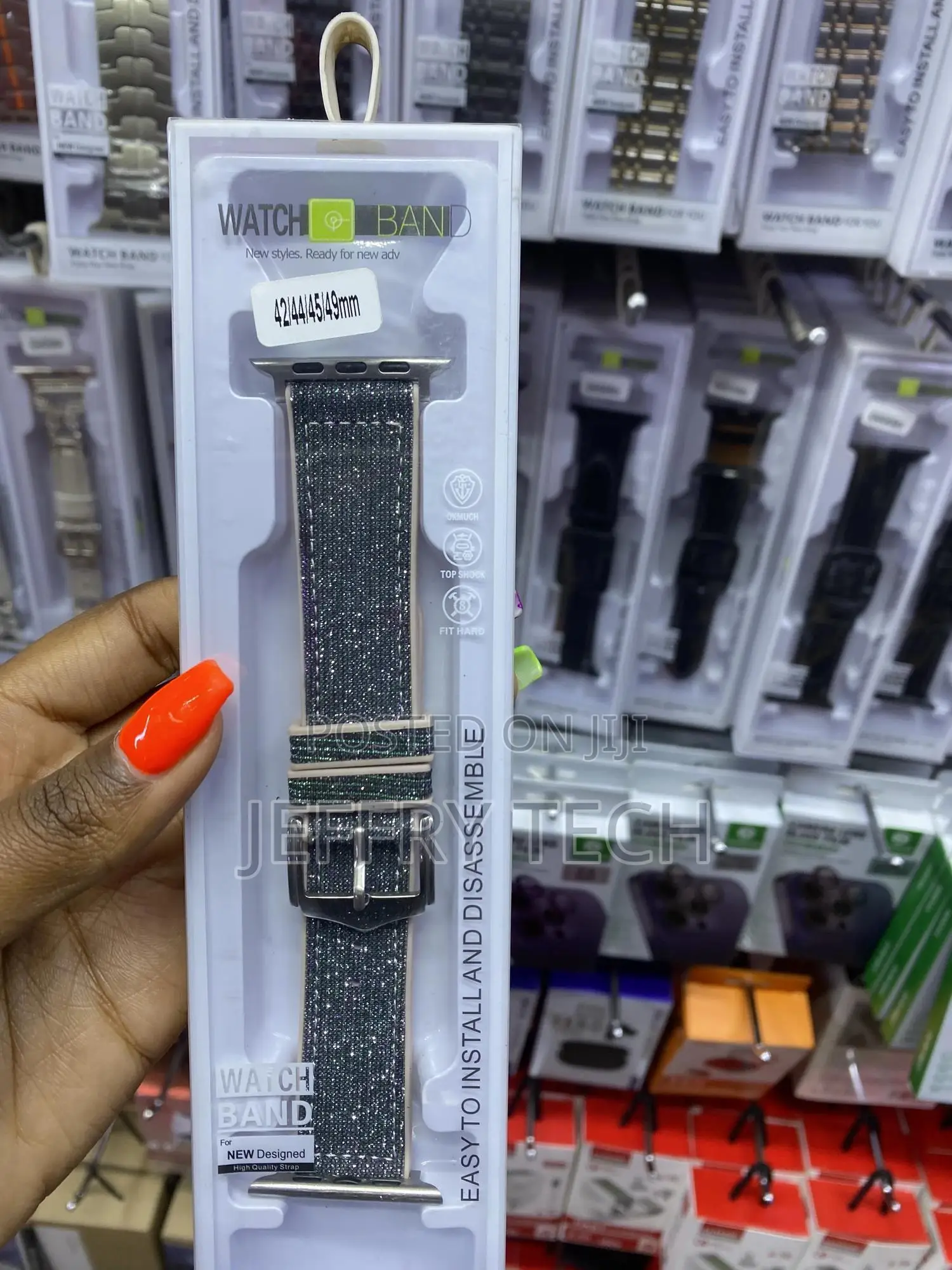 Weavy Stretchy Nylon Bling Straps for Apple Watch 42 44 45 49mm