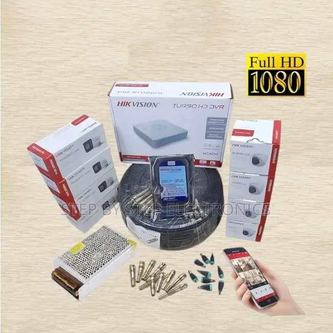 Easy Connection 8 Hikvision 1080p Full Hd CCTV Cameras Complete Kit