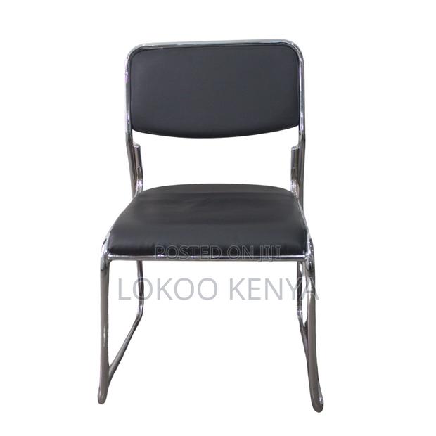 Office Chair : Black Chrome Manager’S Chair - thumbnail 2