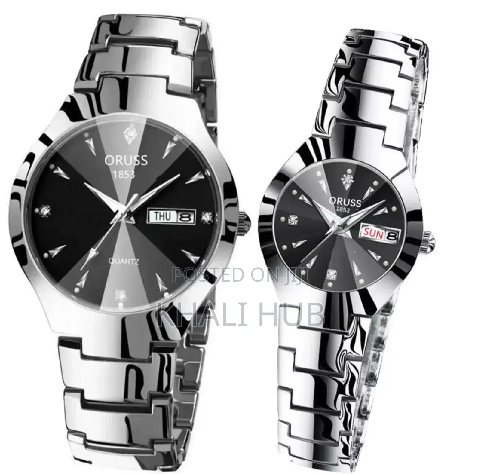 Oruss Couple Watches Silver Oruss Couple Watch