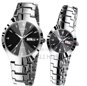Oruss Couple Watches Silver Oruss Couple Watch