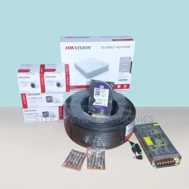 Real-Time Capture 4 Hikvision 1080p Full Hd CCTV Cameras Complete Kit