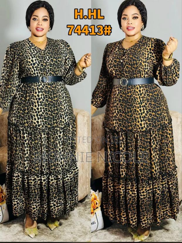 Quality Animal Print Maxi Dress - main view