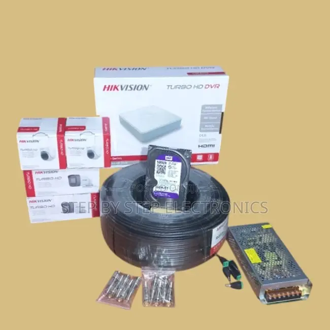 4 Hikvision 1080p Full Hd CCTV Cameras Complete Kit With 50m Cable