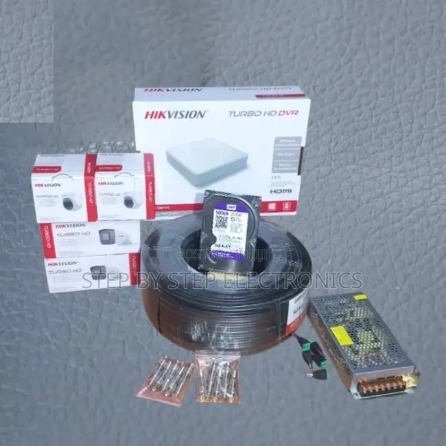 4 Hikvision 1080p Full Hd CCTV Cameras Complete Kit With 500gb HDD