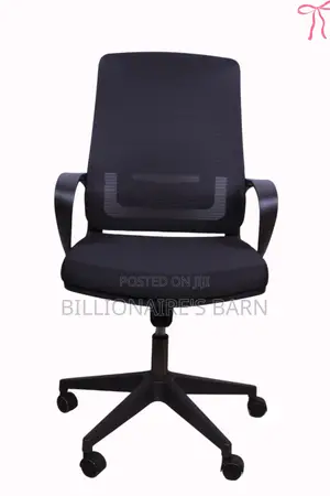 Office; Ergonomic Mid-Back Office Chair With Wheels Lumbar Support