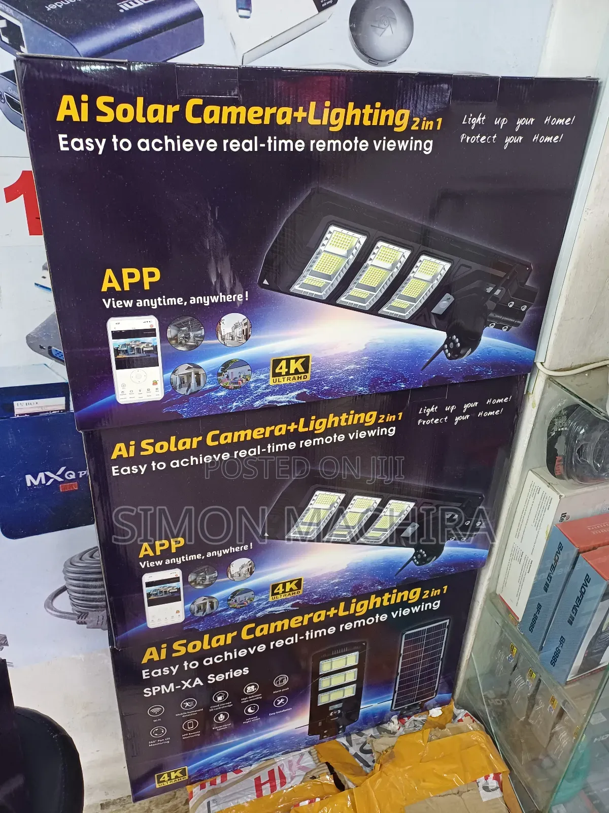 Ai Solar Camera 450w CCTV 2 in 1 Camera 1080p