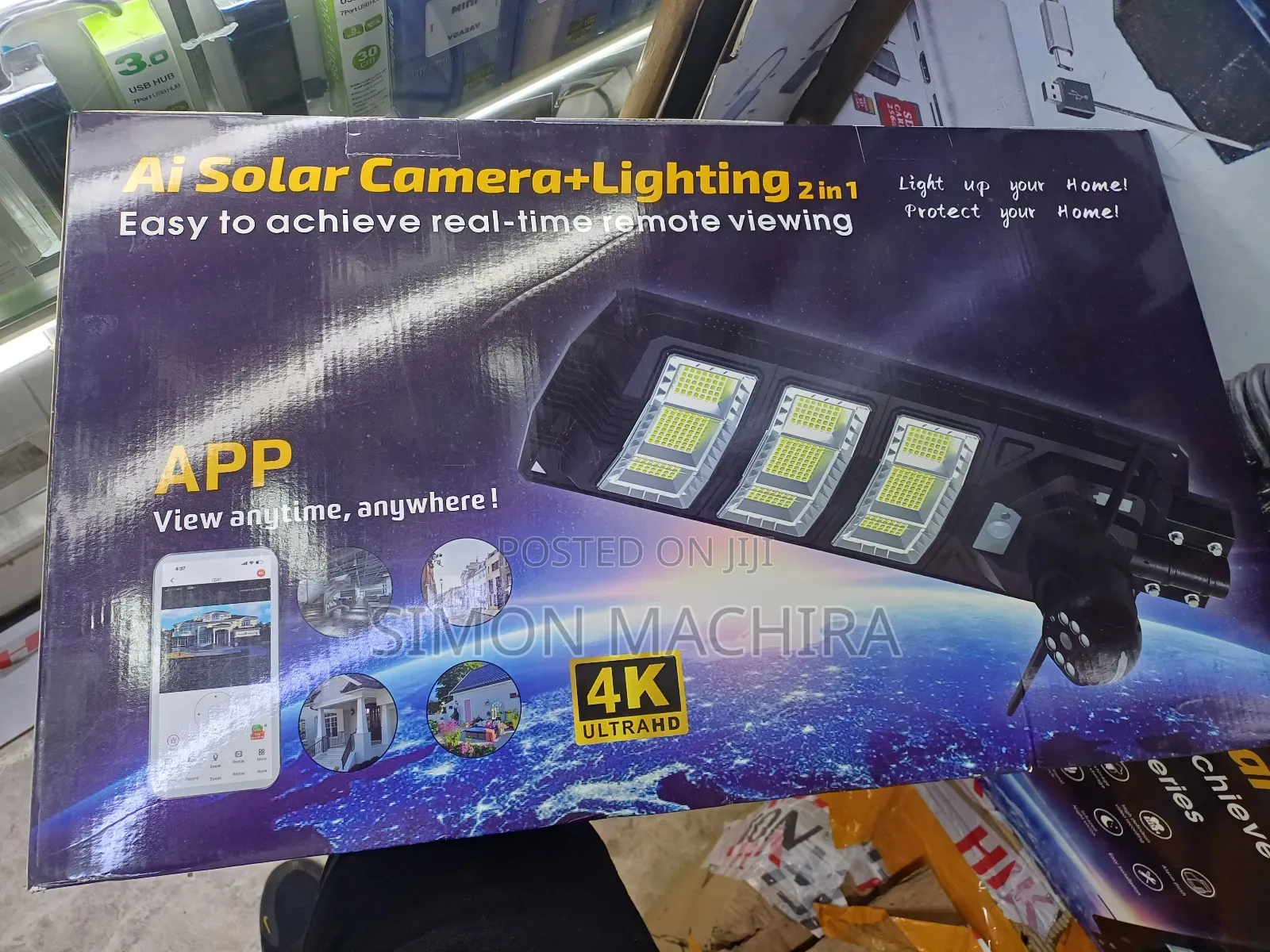 Ai Solar Camera 450w CCTV 2 in 1 Camera 1080p