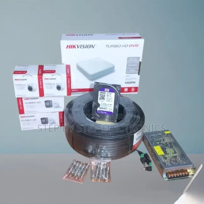 4 Hikvision 1080p Full Hd 2.Omp Resolution CCTV Cameras Complete Kit