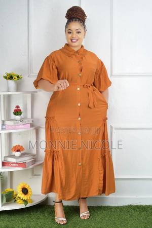 Mustard Maxi Breastfeeding Friendly Dress - main view