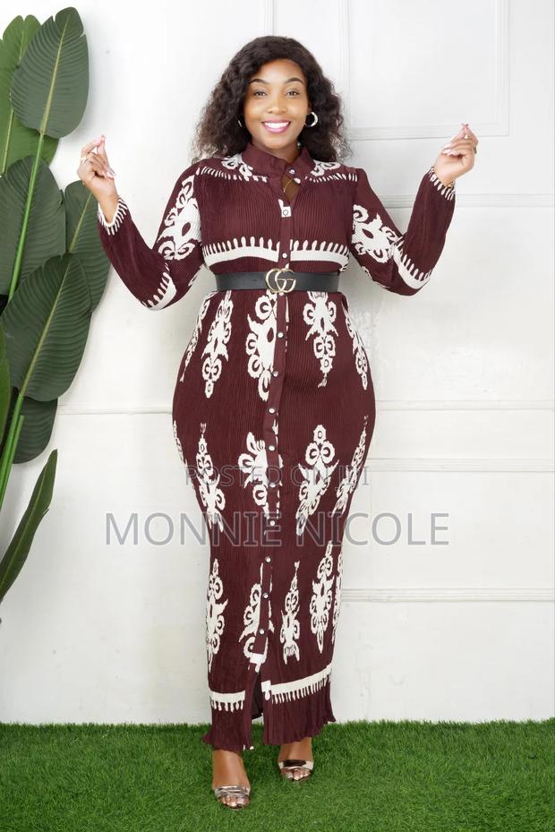 Brownish White Women Dresses
