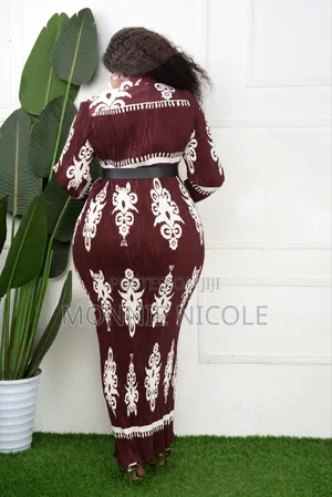 Brownish White Women Dresses