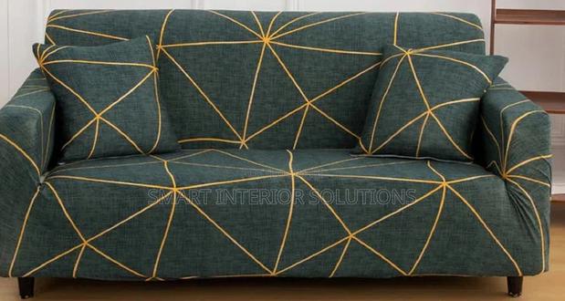 Green Printed Sofa Cover