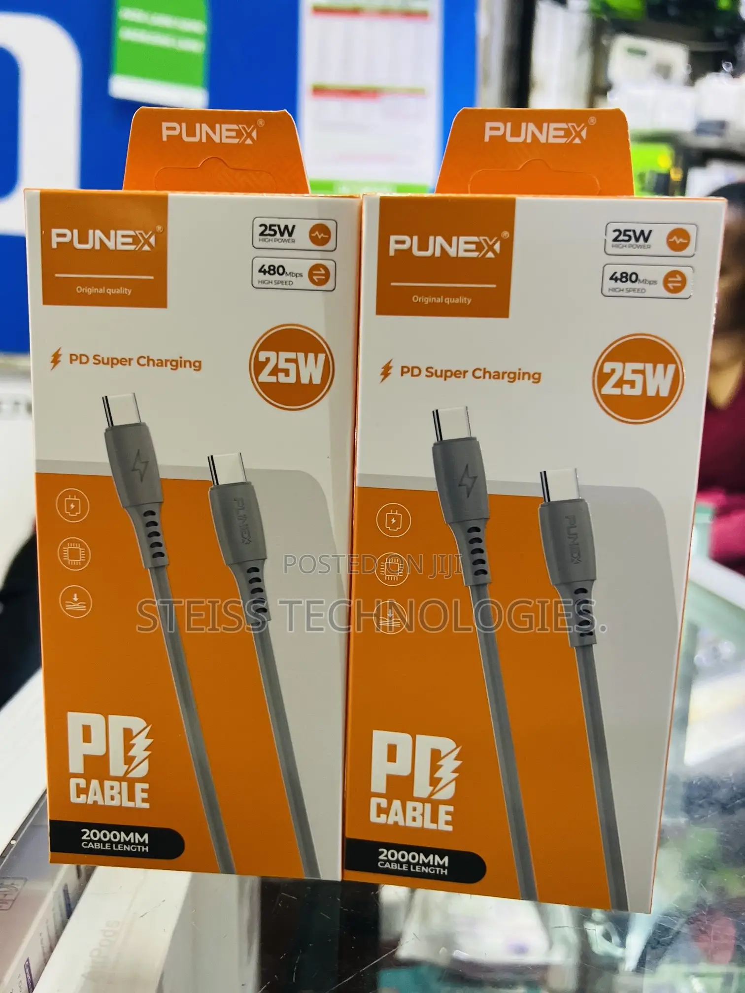Punex 2metres Usb C to C Cables.