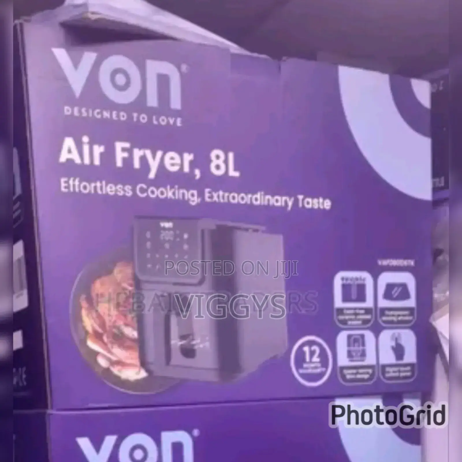 Von 8 Litres Digital Airfryer