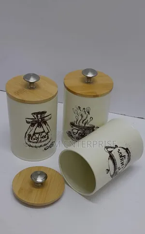 3 In1 Canister Set With Bamboo Lids