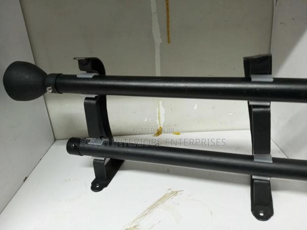 Black Curtain Rods - main view