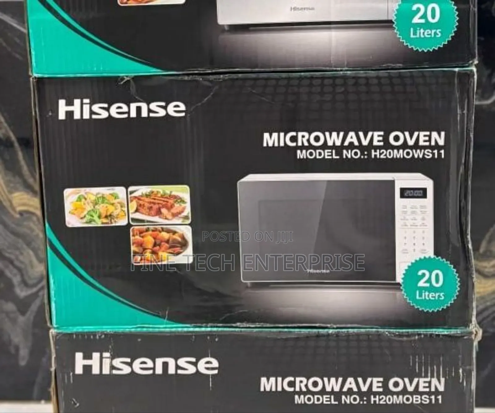 Hisense Black and Silver Digital 
Microwave