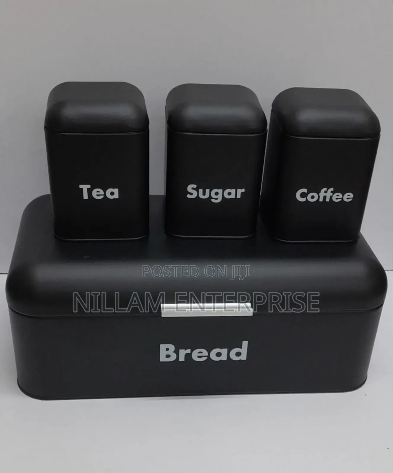 Unique and Elegant Bread Storage Bin With 3pcs Canisters