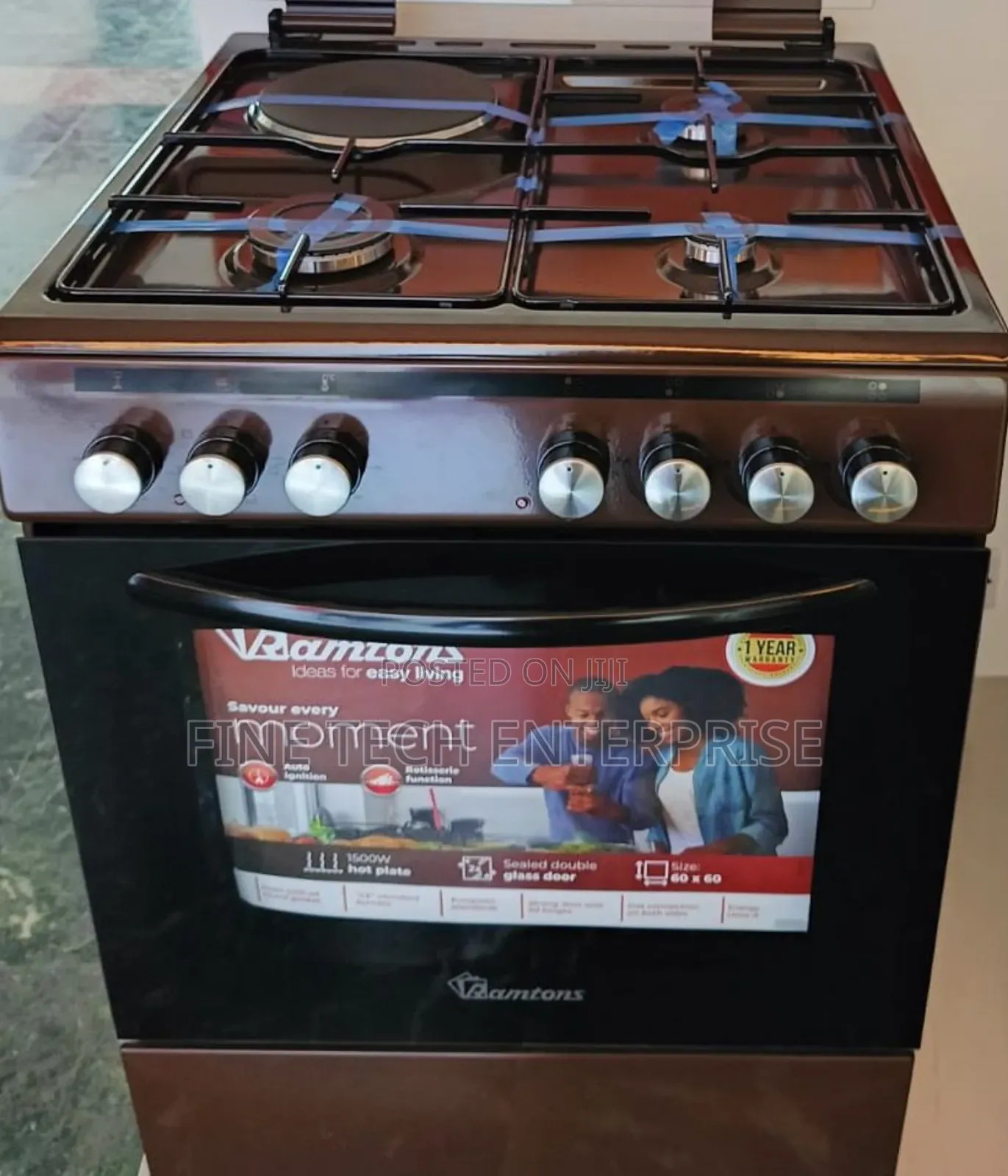 Ramtons 3g+1e 60x60 Silver Cooker