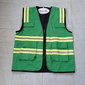 Green Customized Field Work Twill Reflective Vest - main view