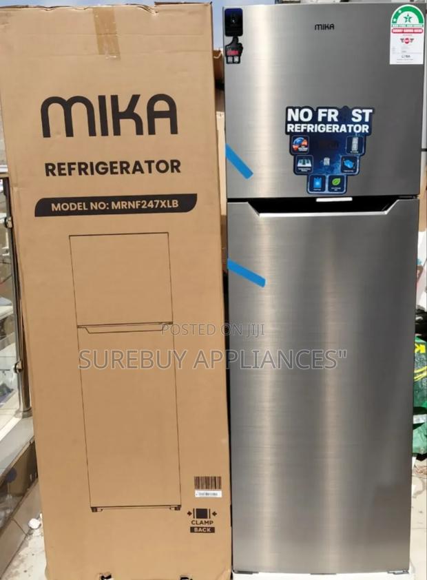 247 Litres Mika Fridge Double Door Top Mount Freezer No Frost