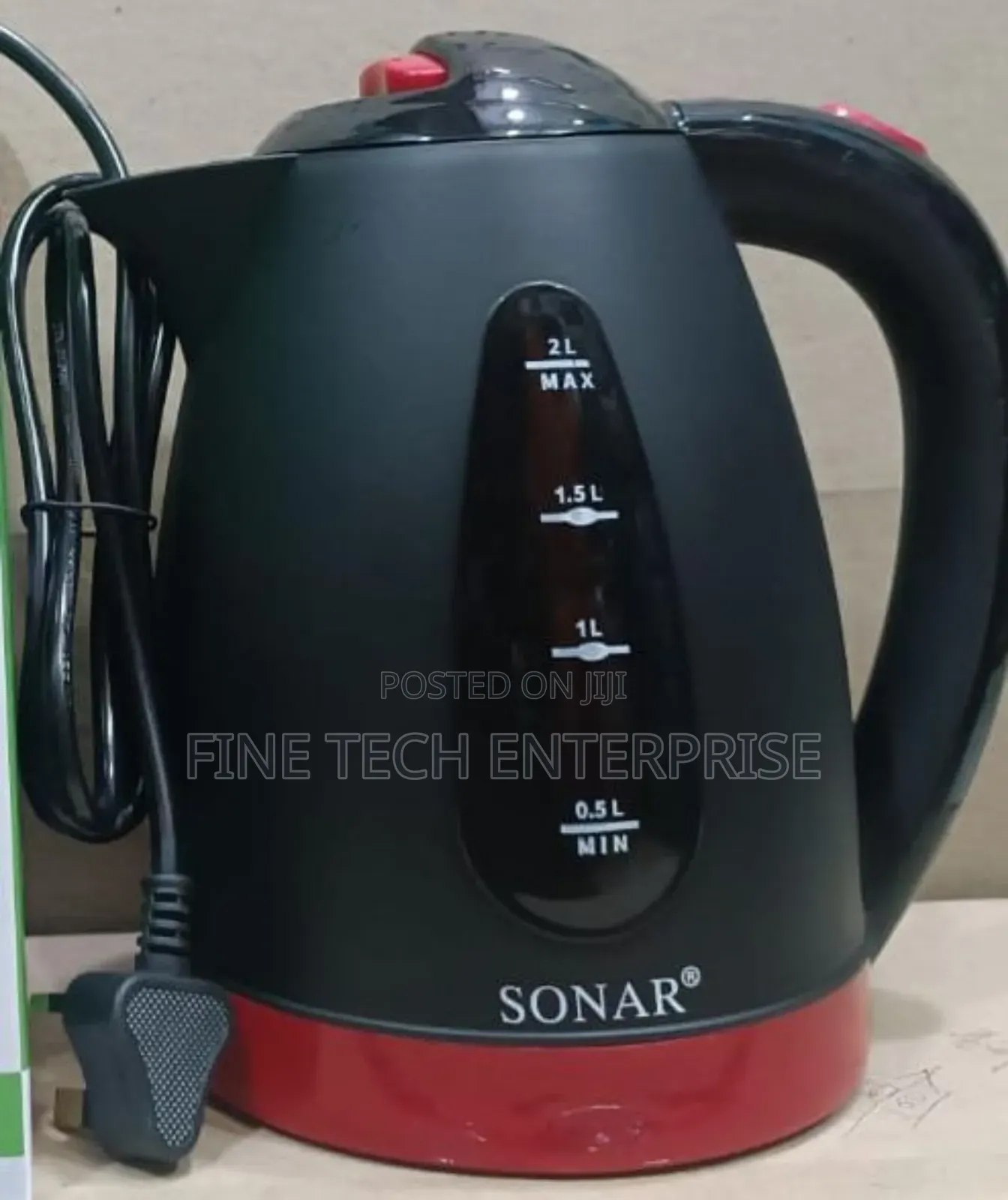 2.0 Litresx Sonar Plastic Kettle
