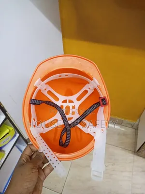 Orange Construction Helmets