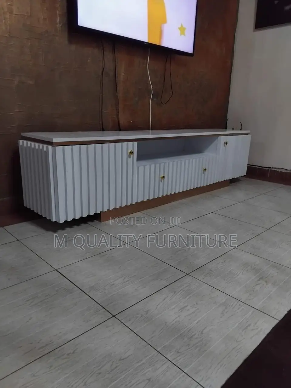White Minimalist Tv Stand