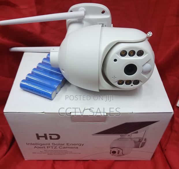 Wifi Ubox Solar Powered Simple Installation PTZ CCTV Camera With Audio