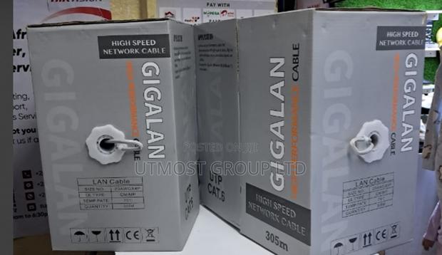 Heavy-Duty Gigalan Cat 6 Cable – 305m Roll for Data Internet