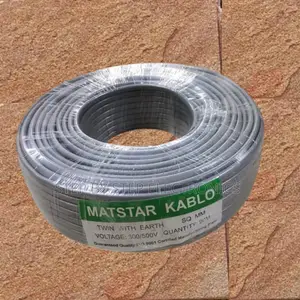 90meters Length 1.5mm 90m Twin With Earth Flat Electrical Wiring Cable