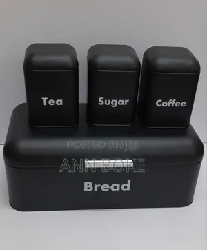 *Unique and Elegant Bread Storage Bin With 3pcs Canisters