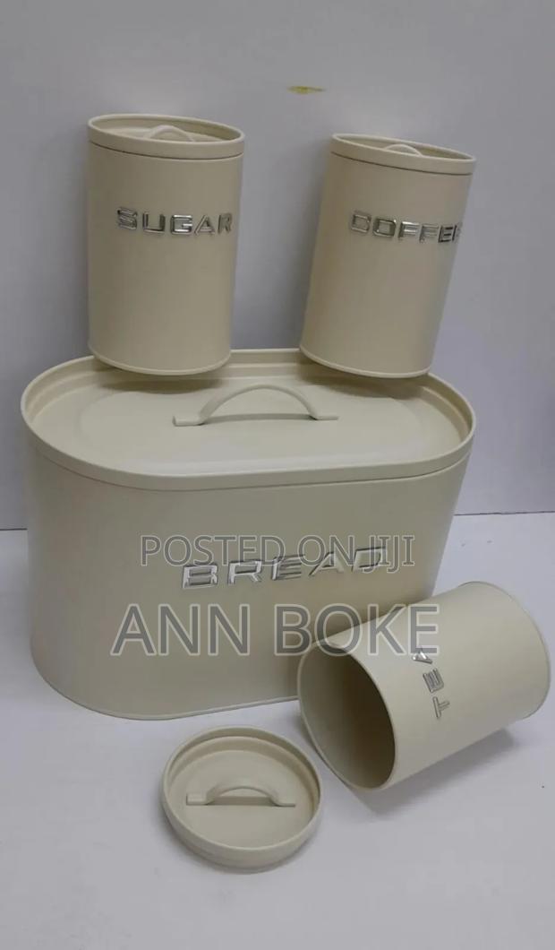*Unique and Elegant Bread Storage Bin With 3pcs Canisters - thumbnail 3