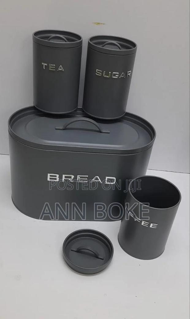 *Unique and Elegant Bread Storage Bin With 3pcs Canisters - thumbnail 4