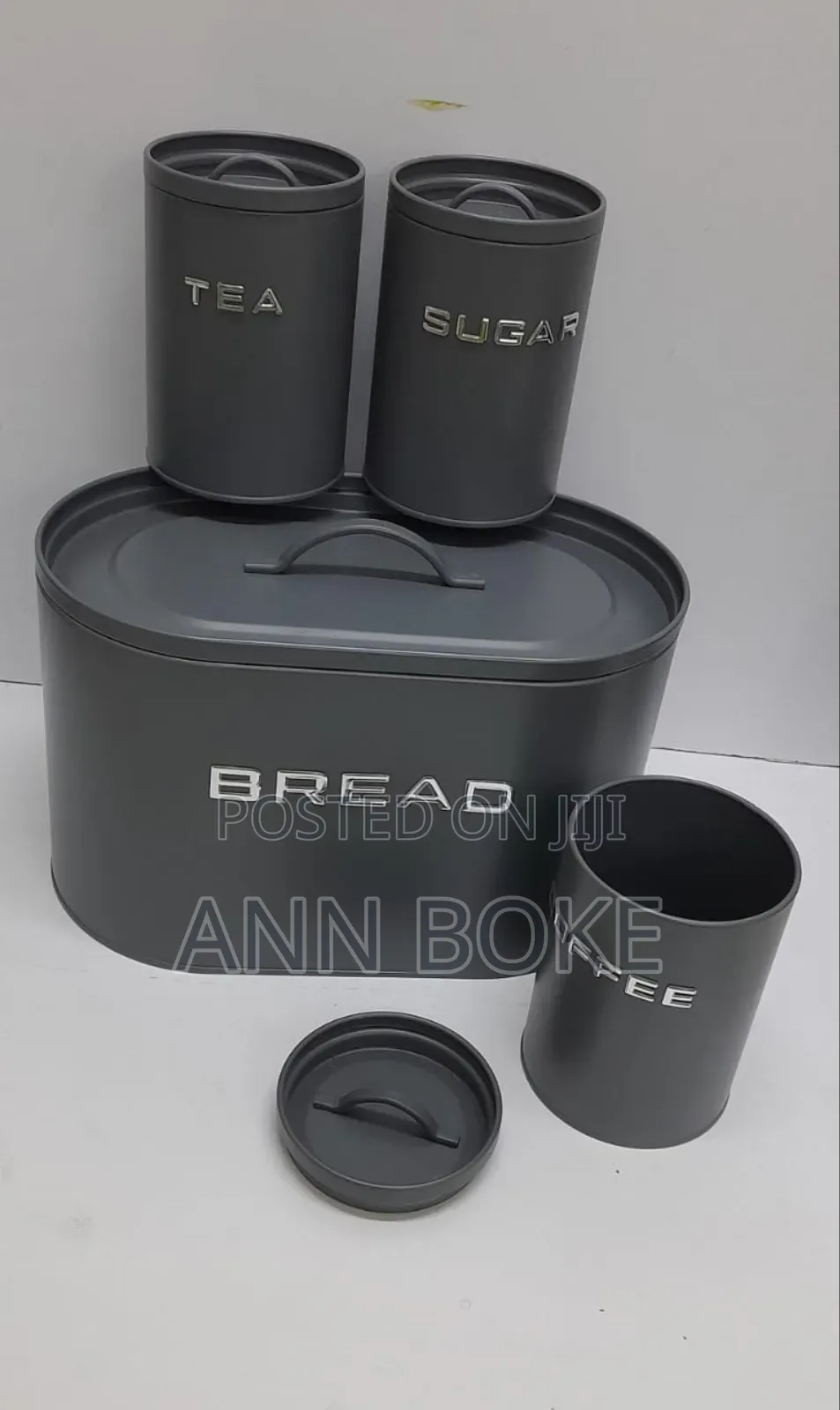*Unique and Elegant Bread Storage Bin With 3pcs Canisters
