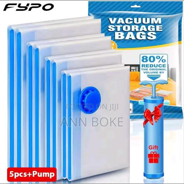 *6pcs Vacuum Storage Bags With Suction Pump* * - thumbnail 6