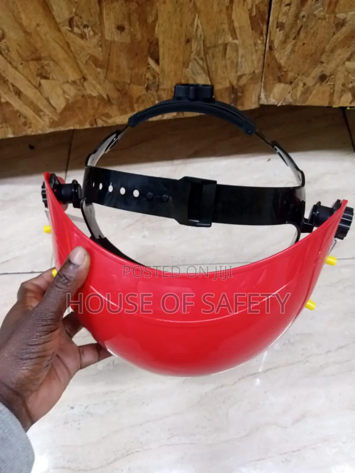 Clear Red Face Shield