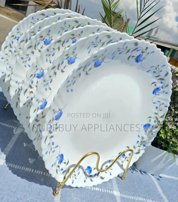 White Printed Round Plates - main view