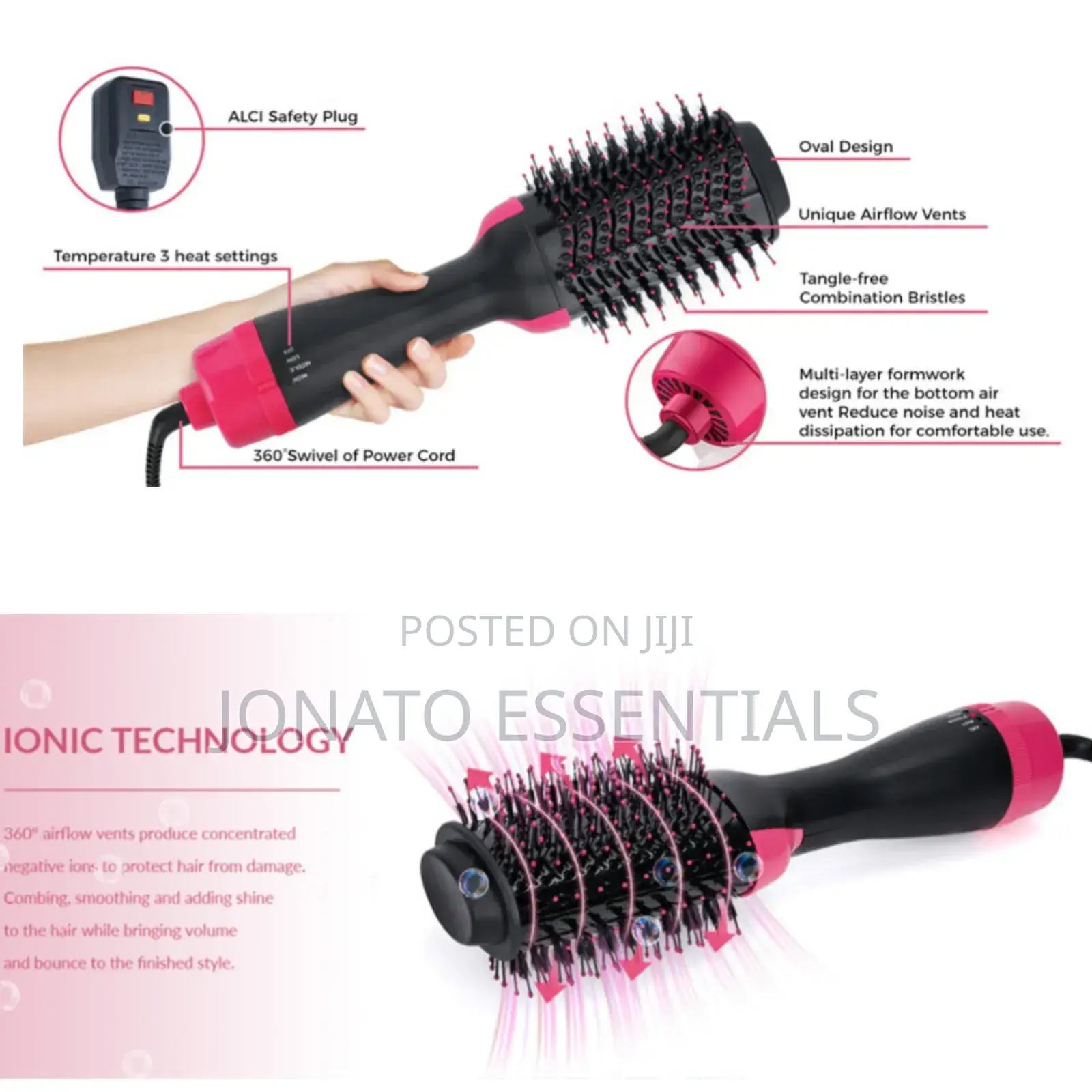 Hot Air Brush, Hair Curler, Straightener, Dryer, Brush