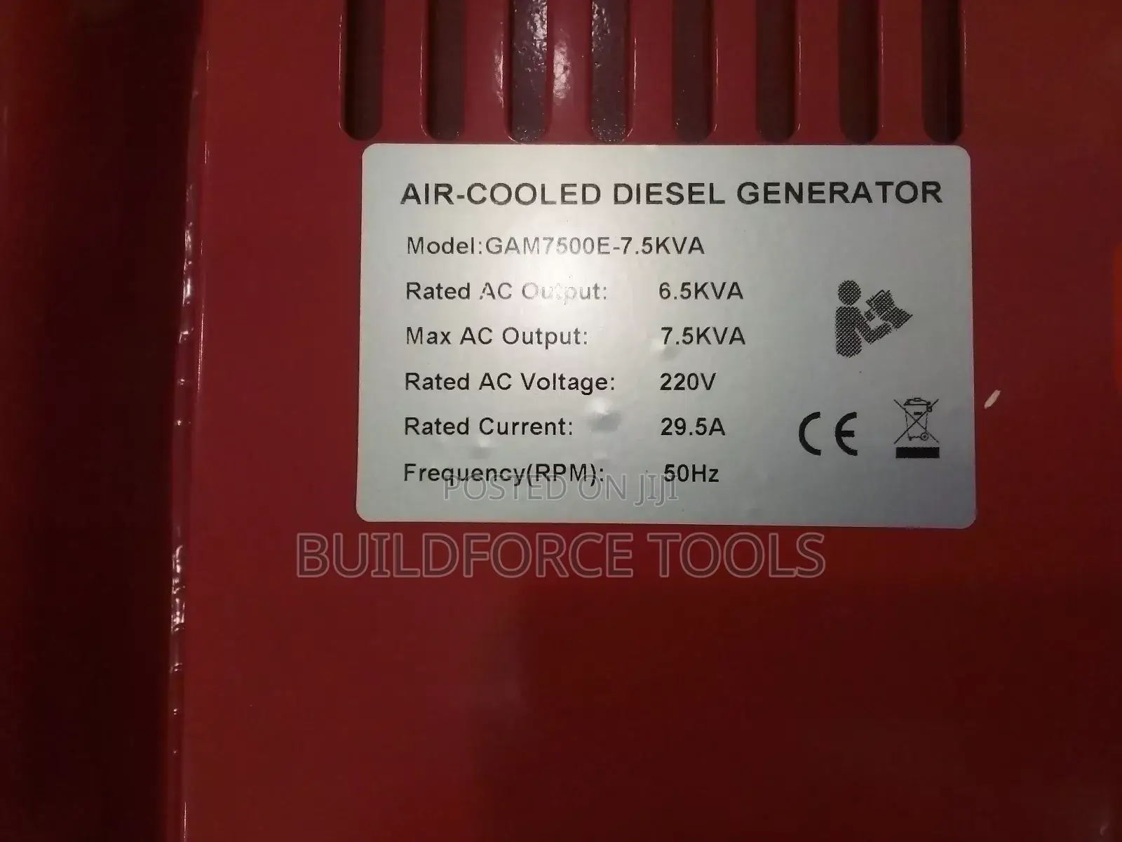 Keystart Heavy Duty Lifter Gam7500e 7.5kva Diesel Generator