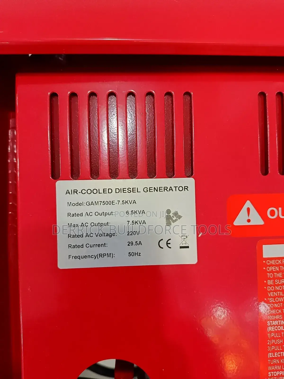 Gam7500e Key Start Diesel Generator Heavy Duty