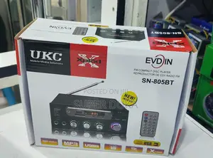 Ukc Amplifier.Bluetooth.Usb.Fm Big Bass Compact Disc Player.2-Mic Port