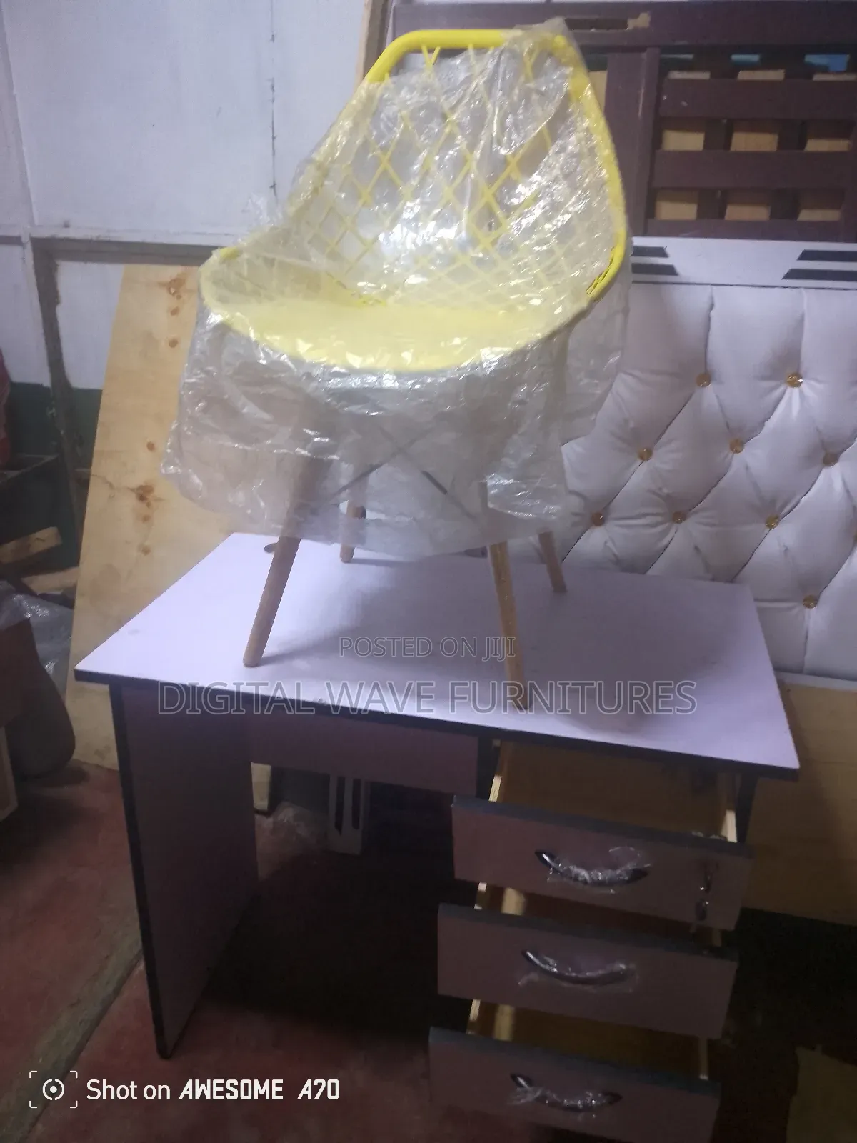 3 Drawer Table With Chair