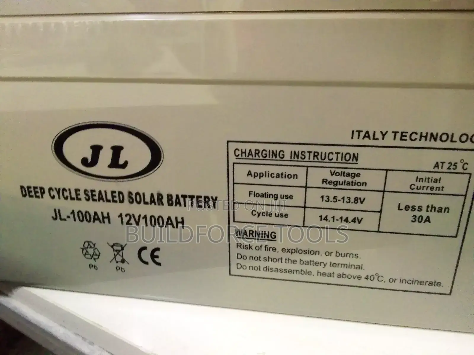 Jl-100ah Deep Cycle Sealed Solar Battery