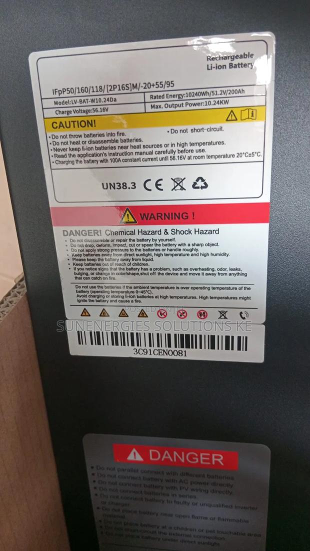 Snadi 10.24kwh 51.2v Lithium Ion Battery - thumbnail 2
