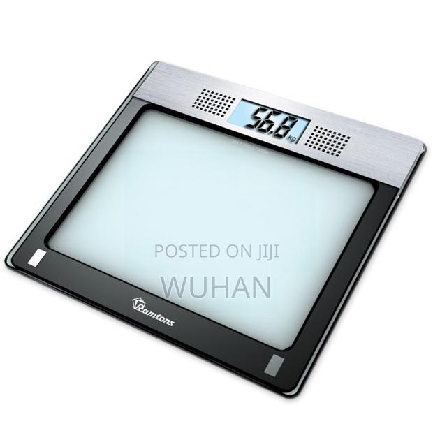 Ramtons Black and Silver, Talking Bathroom Scale - main view
