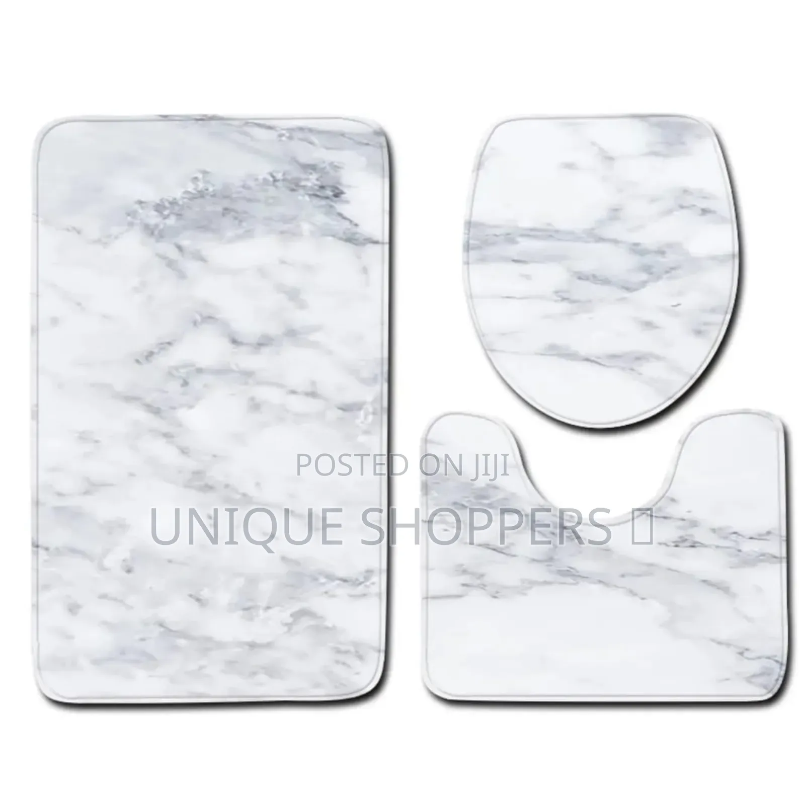 4pcs Bathroom Set – Matching Shower Curtain, Rugs, and Toilet Cover