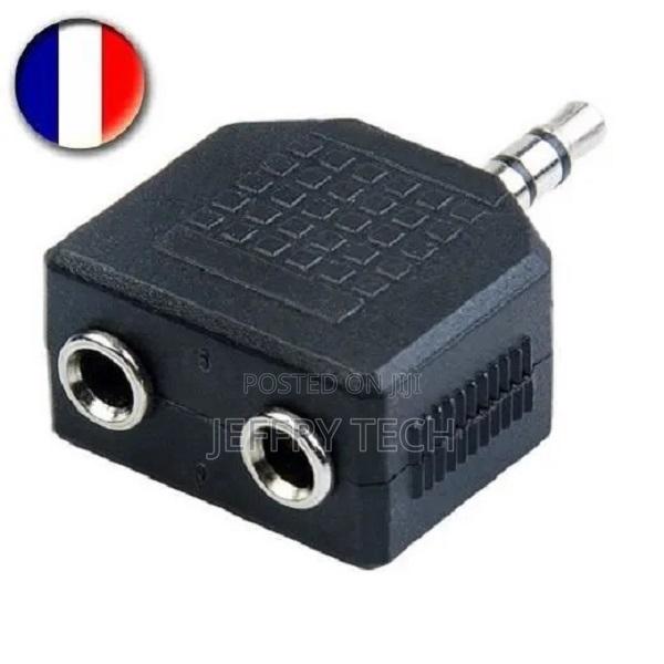 Dual (2) 3.5mm Female Jack - 3.5mm Male Jack Adapter Coupler