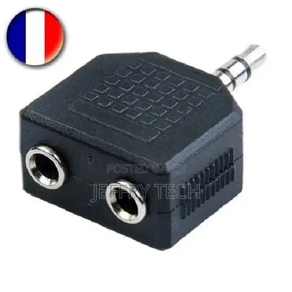 Dual (2) 3.5mm Female Jack - 3.5mm Male Jack Adapter Coupler